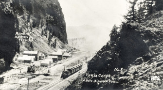 View in Canyon Above Jimtown, 1982 - Creede Historical Society #616-RR-2 View in Canyon Above Jimtown, 1982 - Creede Historical Society #616-RR-2